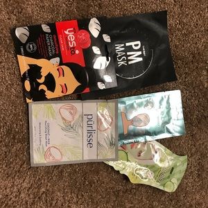 Bundle of unused face masks